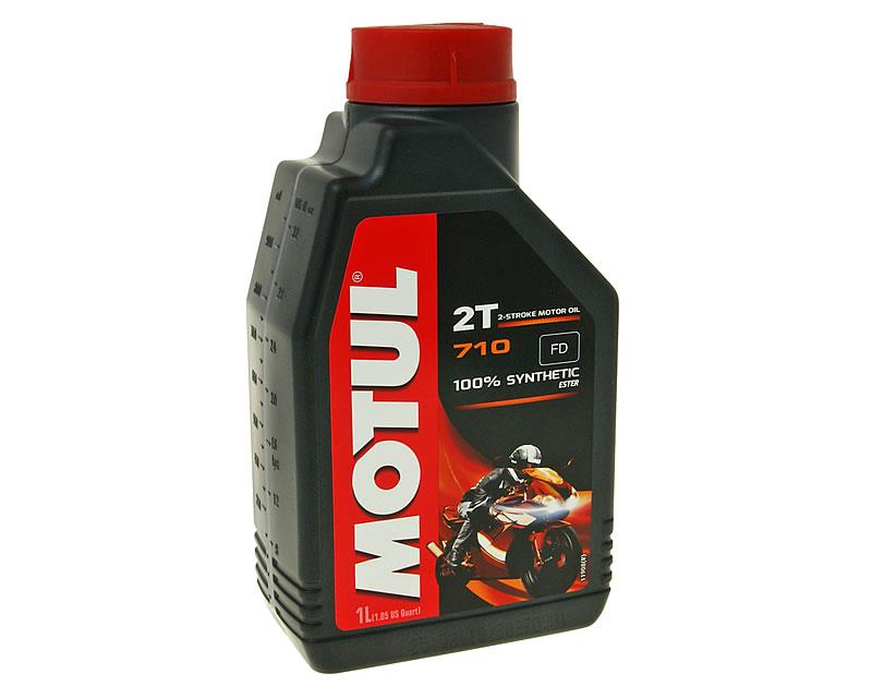 1 Liter Oil For Fuel Motul 710 2T 100% Synthetic + Measure Polini
