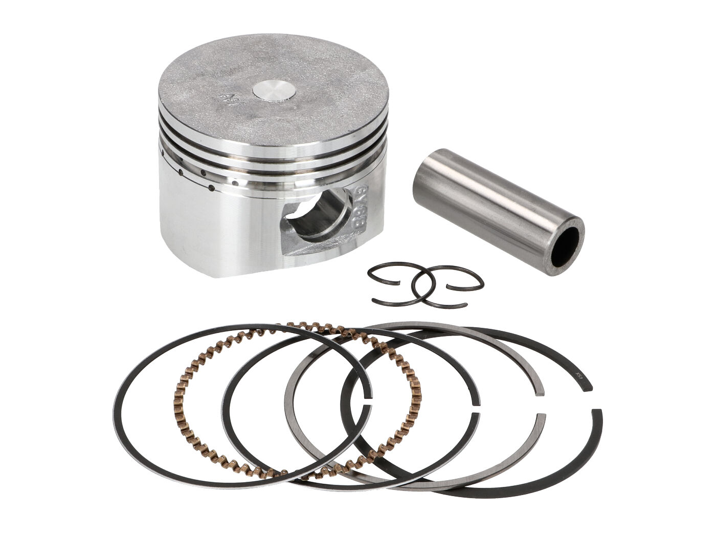 Vertex Cast Replica Piston kit; Kit includes: Piston, rings, pin, clips  (Piston, Ring Set, & Circlips).Yamaha YZ85 2018-19 47.45mm