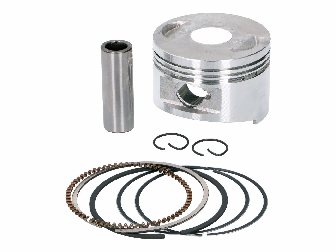 TWO  57.60mm.150cc X 2.5 mm THIN  PISTON RINGS SUITABLE FOR LAMBRETTA SCOOTERS. 