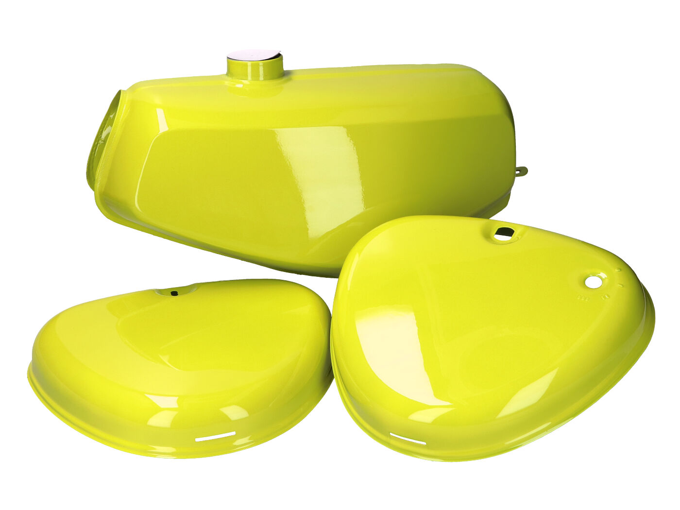Fuel tank & side cover set, rapeseed yellow, Simson S50, S51, S70