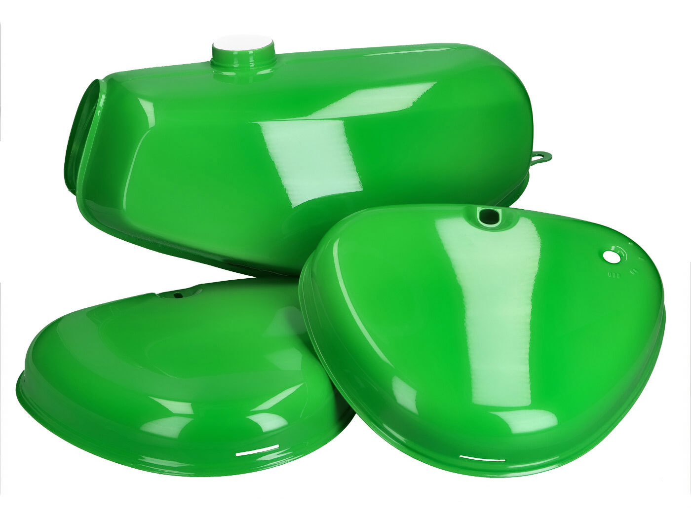 Gas tank & side cover set, juice green, Simson S50/S51/S70