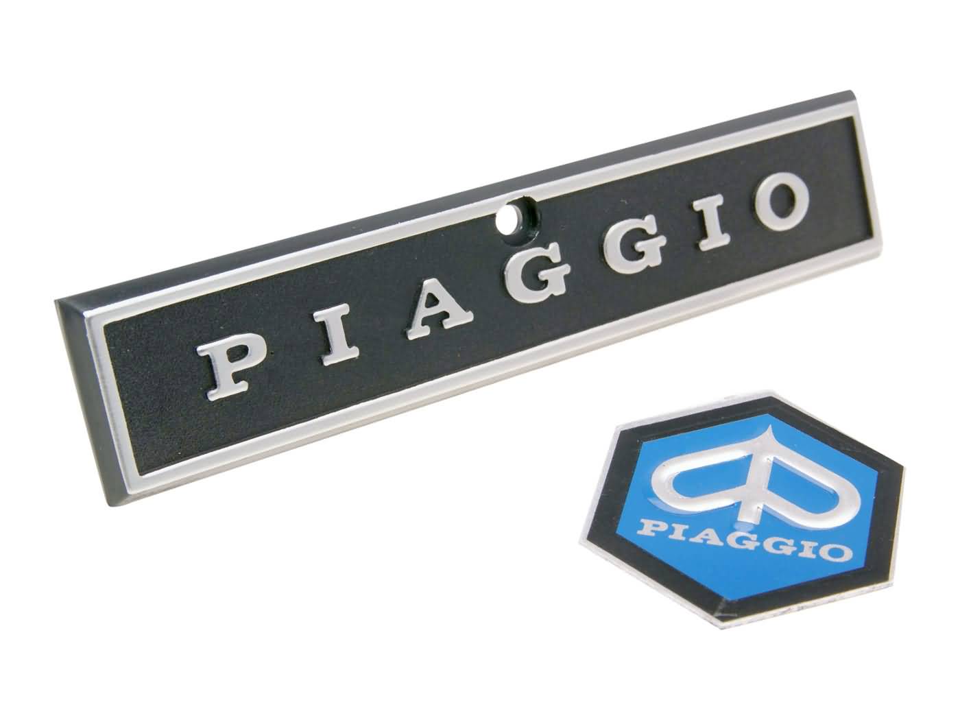 Vespa Piaggio PX Lusso PK XL2 HP LML Badge Emblem Horn Cowl Hexagon Clip-In Blue 