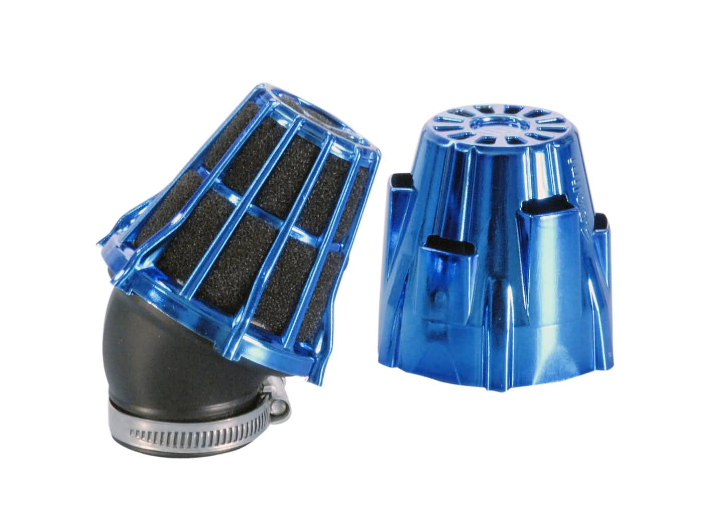 Luftfilter Polini Blue Air Box 46mm 90° blau-schwarz 