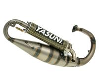 exhaust Yasuni Scooter R yellow carbon for Peugeot vertical