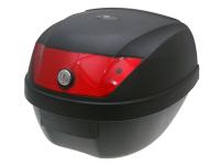 Top Case black - lock with 2 keys, red lens - 28L capacity