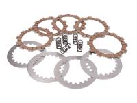 clutch plate / disc set reinforced +20% 5-friction plate type for Derbi EBE, EBS, D50B0
