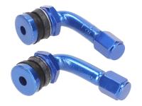 tire valve set 90° bent - blue