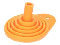 silicone funnel, foldable, orange