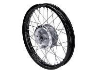 spoke wheel 1.60 x 16 aluminum black for Simson S50, S51, S53, S70, S83, KR51/1, KR51/2 Schwalbe, SR4-1 Spatz, SR4-2 Star, SR4-3 Sperber, SR4-4 Habicht