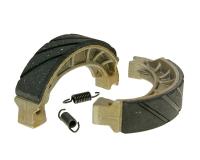 brake shoe set grooved with springs 110x25mm