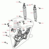 F16 rear shock absorber & swing arm