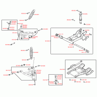 F16 shock absorber, wishbone & swing arm