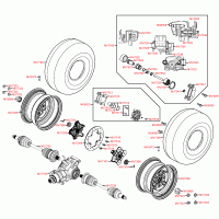 F08 wheels / rims rear with brake