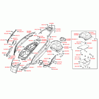 F12 rear body parts / fairing, under seat storage & helmet box