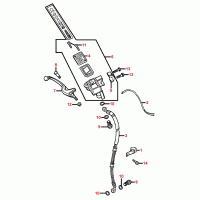F04 brake lever & brake hose front