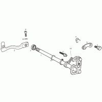 engine - gearshift lever shaft D50B0, EBE off-road, Supermoto