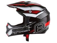 helmet Speeds Cross III black / red / white glossy size M (57-58cm)