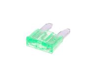 mini blade fuse flat 11.1mm 30A green in color