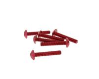 fairing screws hex socket head - anodized aluminum red - set of 6 pcs - M5x30