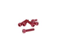 hexagon socket screw set - anodized aluminum red - 6 pcs - M5x20 - styling