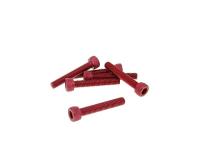 hexagon socket screw set - anodized aluminum red - 6 pcs - M5x30 - styling