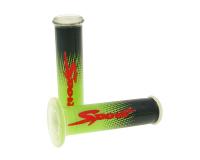 handlebar rubber grip set sport transparent green