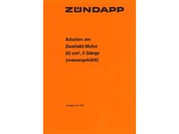 Zündapp KS 80 KS 80 Touring Engine Repair Manual Data Drawing