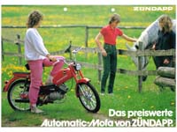Zündapp inexpensive automatic moped original brochure A4