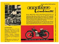 Zündapp Combinette for sophisticated original flyer/brochure A5
