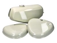 fuel tank and side cover set atlas white for Simson S50, S51, S70