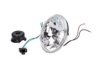 headlight round transparent 12V H4 / HS1 halogen w/ parking light for Simson S50, S51, S70