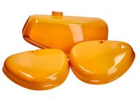 fuel tank and side cover set orange for Simson S50, S51, S70