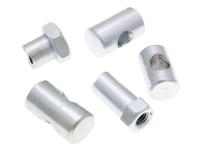 brake cable adjuster nuts and barrels (various sizes)
