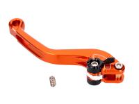 clutch lever / rear brake lever Puig 2.0 adjustable, short - orange black