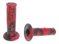 handlebar grip set Domino A260 off-road snake black / red