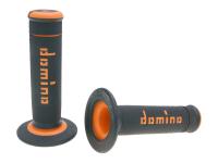 handlebar grip set Domino A190 off-road black / orange