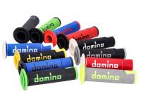 handlebar grip set Domino A450 on-road racing two-colored open end grips