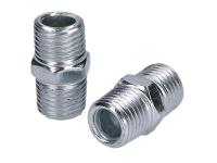 air line equal union connector set 1/4 inch BSPT double male 2-piece
