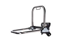 rear luggage rack chromed w/ short support handle and fender mount for Simson S50, S51, S70