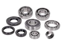 engine bearing set w/ oil seals for Vespa Smallframe 19mm 50, S, N, R, L, Special, Elestart, PK, 80, 90, 125