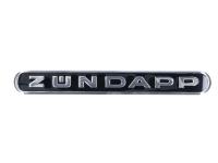Sticker emblem black / chrome 130 x 16,5mm aluminum elongated for Zündapp