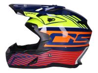helmet Motocross OSONE S820 blue / yellow / orange / red - size S (55-56)