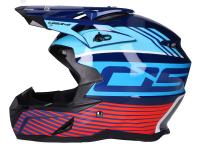 helmet Motocross OSONE S820 black / blue / red - size M (57-58)