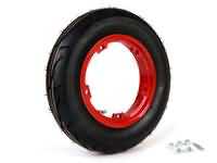 Wheel assembly (tyre mounted on rim ready to drive) -BGM Sport, tubeless, Vespa- 3.50 - 10 inch TL 59S (reinforced) - Wheel assemblyrim 2.10-10 red