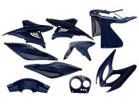 fairing kit EDGE 9-piece blue metallic for Yamaha Aerox, MBK Nitro