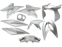 fairing kit EDGE 9-piece gray metallic for Yamaha Aerox, MBK Nitro
