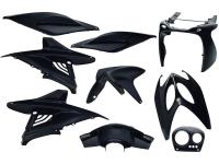 fairing kit EDGE 9-piece black metallic for Yamaha Aerox, MBK Nitro