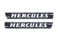 tank sticker set 270x34mm 2 pieces for Hercules HR 1, HR 2 Hobby Rider matt black with white lettering