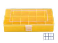 Sorting box Hünersdorff, Compact (170x250x46mm) 12 compartments, yellow, polystyrene