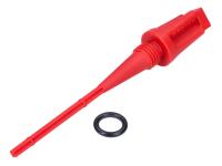 gear oil dipstick / filler screw plug Malossi red for Aprilia, Derbi, Gilera, Piaggio, Vespa